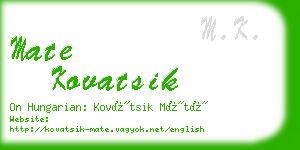 mate kovatsik business card